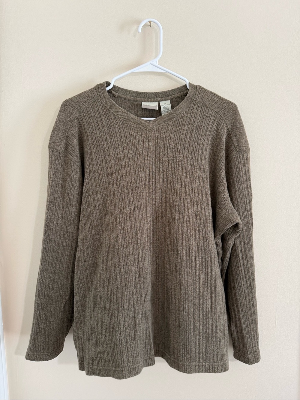 Fieldmaster Men’s V-Neck Sweater Medium Oliver Army Green 100% Cotton VTG